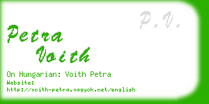 petra voith business card